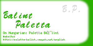 balint paletta business card